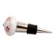 Pink Floral Crackle Ceramic Wine Stopper